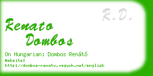 renato dombos business card